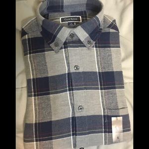 Men’s Club Room blue & grey flannel (small)